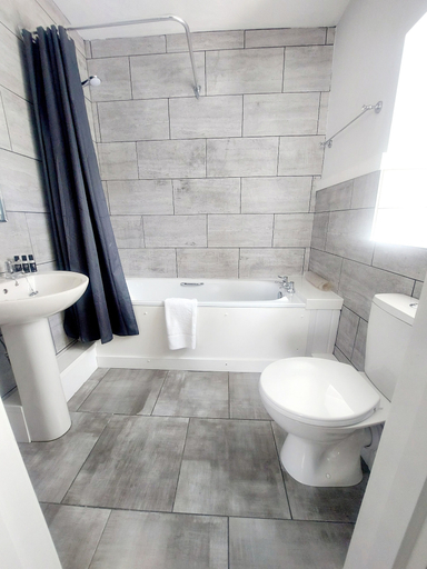 Bathroom 3, The Black Lion Royal Hotel, Ceredigion