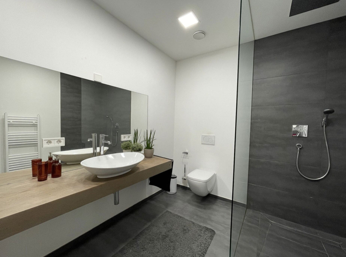 Bathroom, Modernes Apartment mit Wunderschönem Rheinblick, Mayen-Koblenz