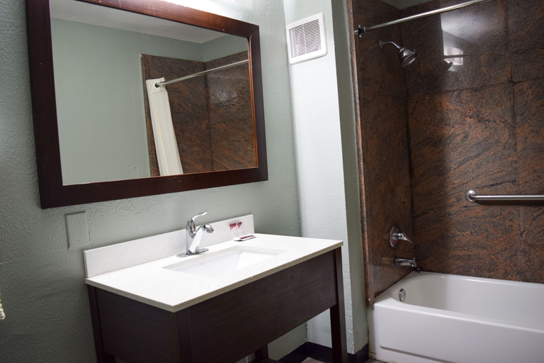 Bathroom 5, Super 8 by Wyndham Raleigh Downtown, Wake