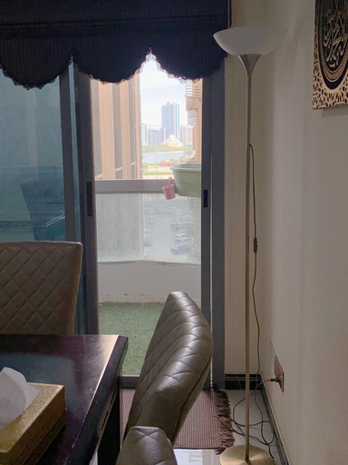 Terrace/patio, Luxury Furnished 3BR near LAKE Khalid, Sharjah City