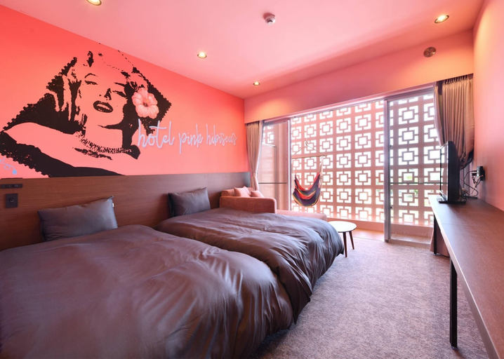 Bedroom 2, Hotel Pink Hibiscus, Miyakojima