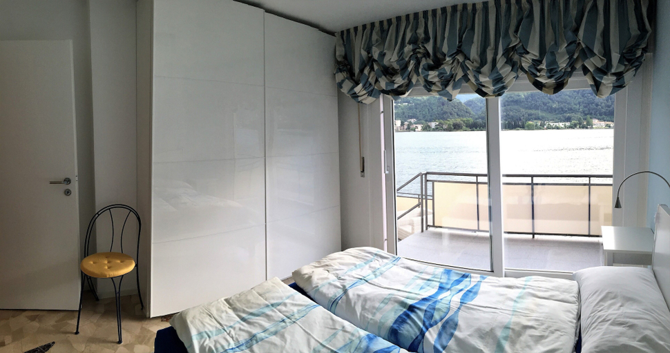 View from room, Direct on Lugano Lake: Take a Swim From Your Villa, Mendrisio