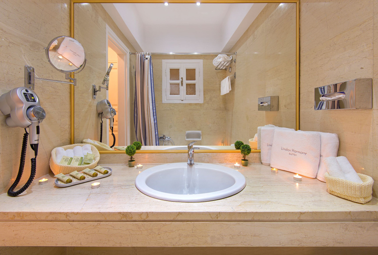Bathroom 5, Lindos Harmony Suites, South Aegean