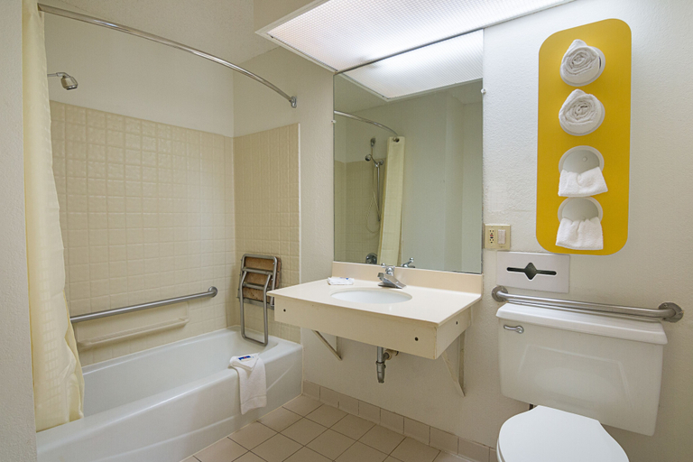 Bathroom 5, Motel 6 Newnan, GA, Coweta