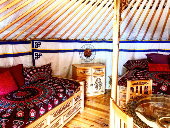 Bedroom 3, Eco Yourte Les Airelles, Puy-de-Dôme
