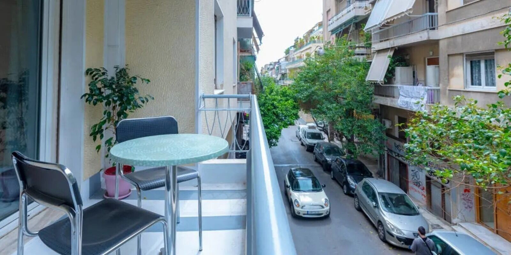 Exterior detail, S&K Polyxene Suite in Center of Athens, Attica