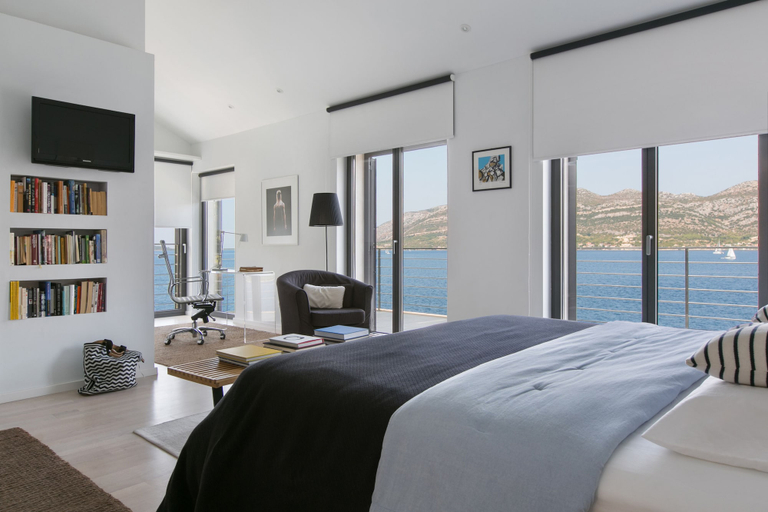 Bedroom 3, Beachfront Villa Poseidon with Heated Pool, Korčula