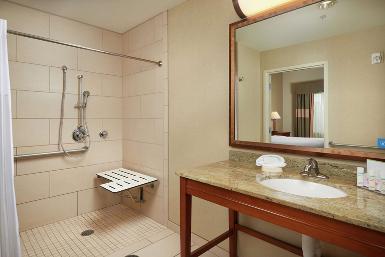 Bathroom 4, Hampton Inn & Suites Salem, OR, Marion