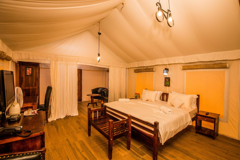 Bedroom 2, Royal Land Luxury AC Tent, Satara