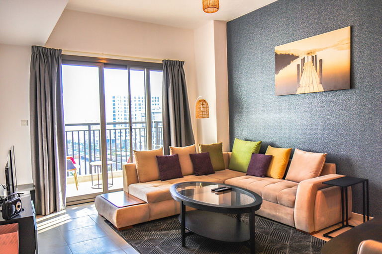 Living area, 1 Bedroom Apartment in Hayat Boulevard, Dubai