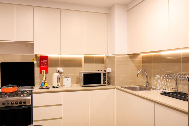 Private kitchen, 1 Bedroom Apartment in Hayat Boulevard, Dubai