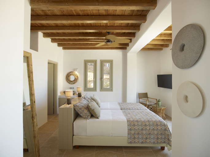 Bedroom 3, Absolute Paradise Villa Tourlos, South Aegean