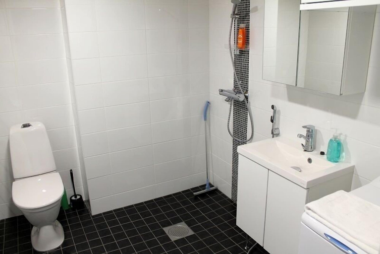 Bathroom, Kotimaailma Apts Joensuu Koskikatu 11, North Karelia
