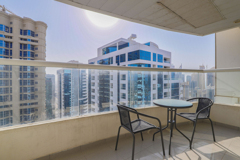 Balcony, OYO Home 300 2BHK Al Waleed Paradise JLT, Dubai