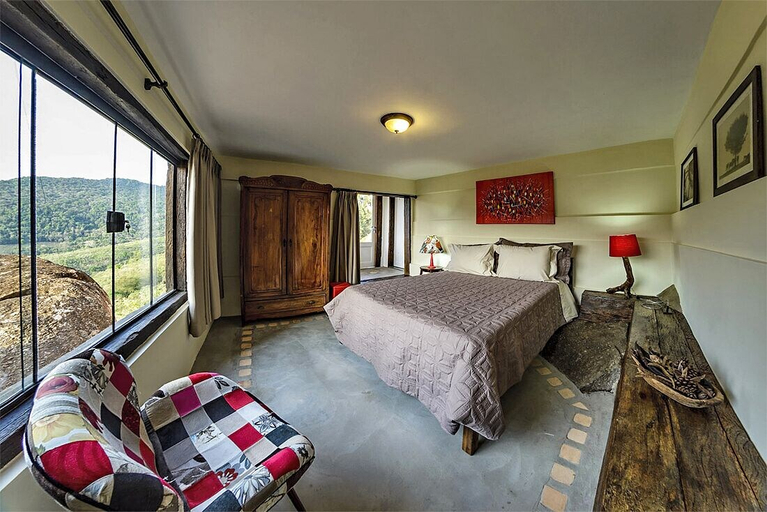 Bedroom 2, Hospedaria Casa da Pedra, Espírito Santo do Pinhal