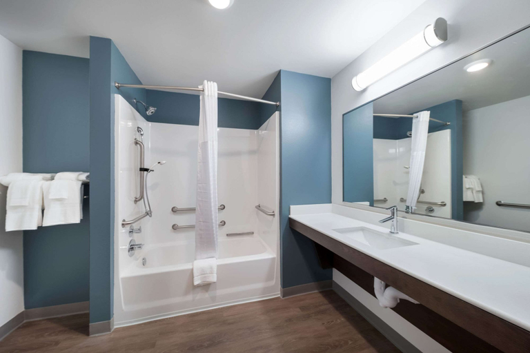 Bathroom 4, WoodSpring Suites Dallas Plano Central Legacy Drive, Collin