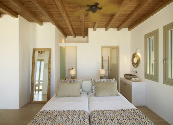 Bedroom 3, Absolute Paradise Villa Tourlos, South Aegean