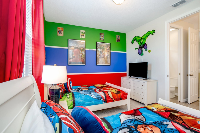 Bedroom 3, Exceptional 9 Bed 6,5 Ba Villa Games, Pool & Spa 1810c, Osceola
