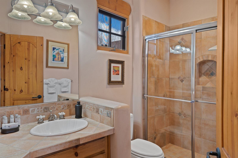Bathroom 3, Piñon Dream - Walk to The Plaza, Comfortable Southwestern Style, Santa Fe