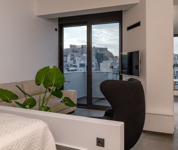 Bedroom 2, 59m² homm Loft- Penthouse with Acropolis View,2ppl, Attica