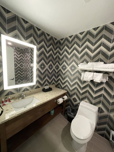 Bathroom 4, Super 8 by Wyndham Brooklyn Williamsburg, New York