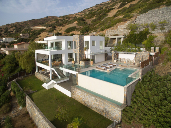 Exterior & Views 2, Lady Sea 6 Bedroom Villa with Heated Pool & Private Beach Access, Crete