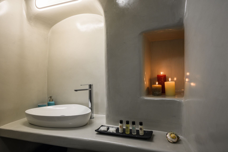 Bathroom 5, The Luna Cavern 2 with Hot Tub White, South Aegean