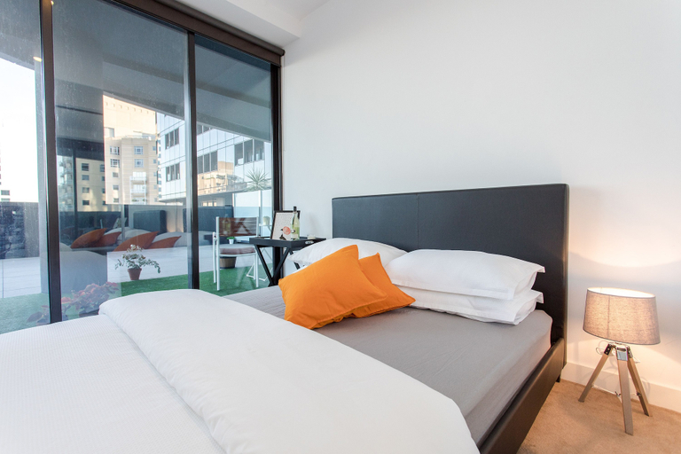 Bedroom 3, Urban Oasis - Designed Service Apartment, Melbourne