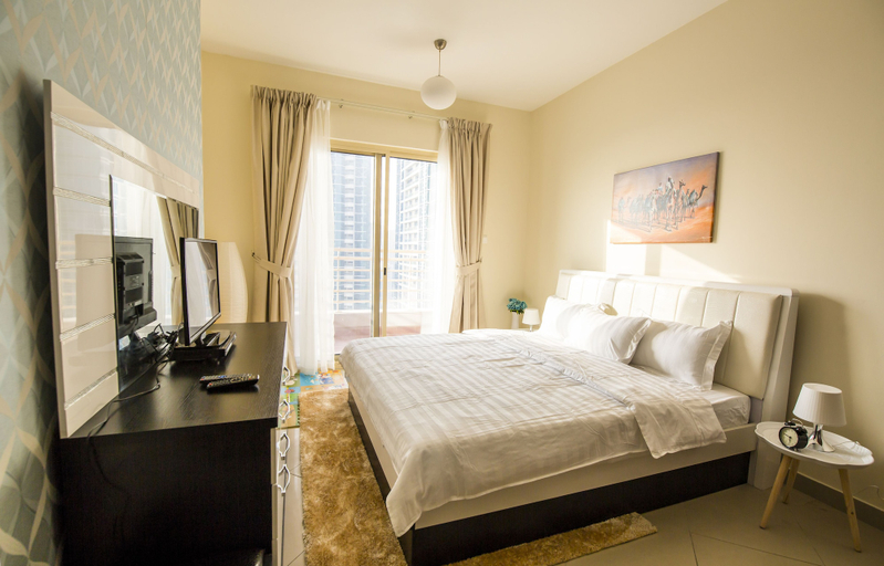 Bedroom 2, Deluxe Apartment with Lake View, Dubai