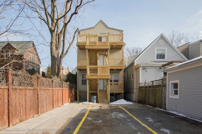 Exterior & Views, 2 Level Home near Wrigley, Cook