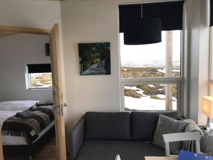 Bedroom 2, Blue View Cabin 3B with Hot Tub, Biskupstungnahreppur