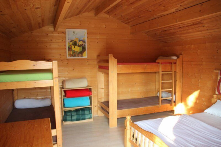 Bedroom 2, Chalets Etape du Camping Le Bivouac, Jura