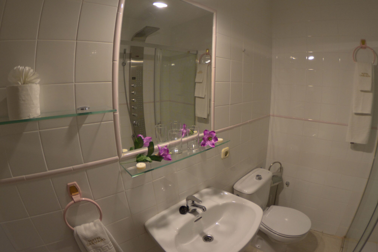 Bathroom, Hotel Restaurante Carvajal, Cáceres