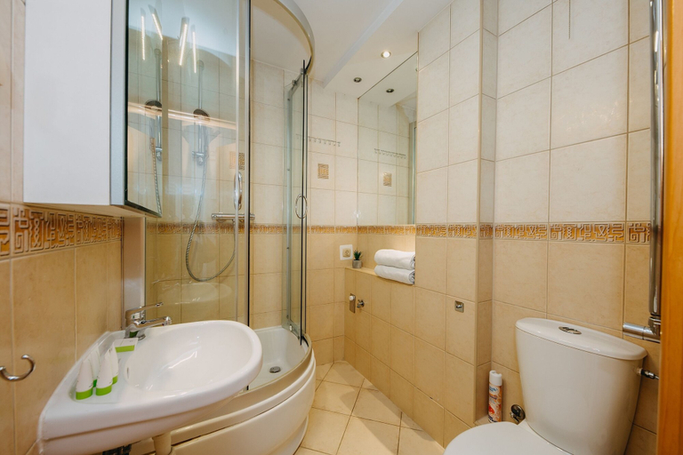 Bathroom, ShortStayPoland Aleje Jerozolimskie - B4, Warsaw