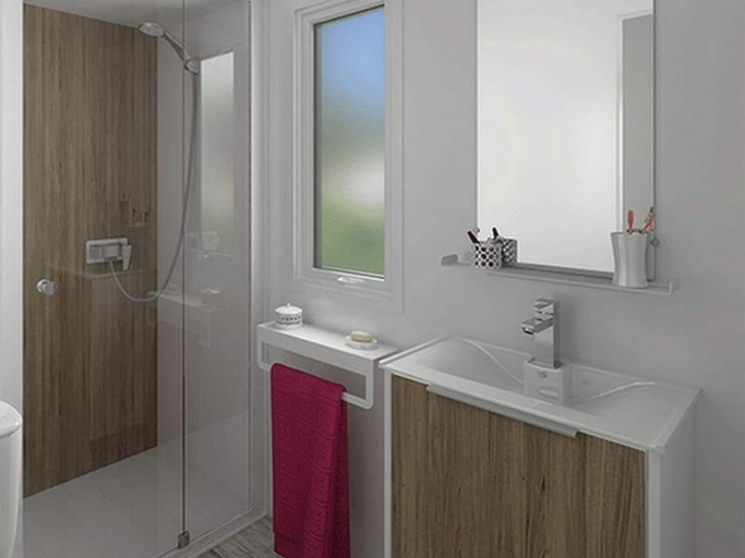 Bathroom, Camping Le Verdoyant - Mobil-homes, Dordogne
