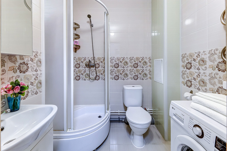 Bathroom 2, Apartaments Vesta river Okhta, Sankt-Peterburg gorsovet