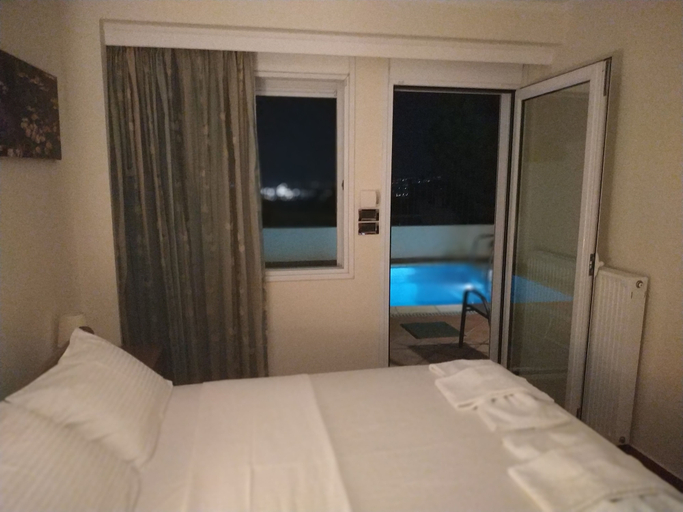 Bedroom 3, Private Pool & Panorama View Villa, Attica