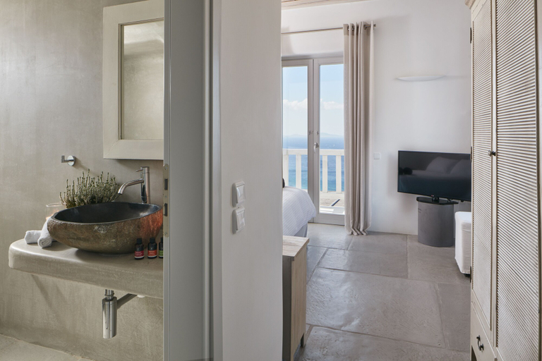 Bathroom 4, Ammos Villas In Houlakia, South Aegean