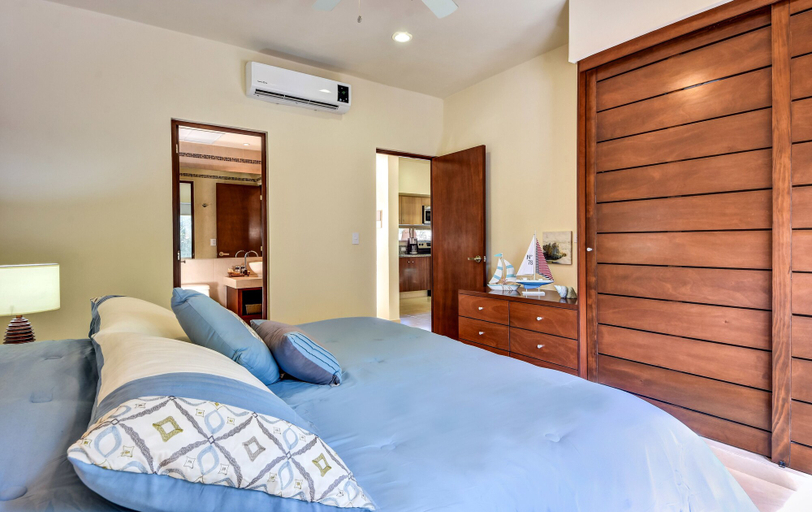 Bedroom 2, Anam 1 bedroom apartment with balcony sleeps 3, Cozumel