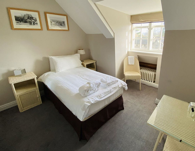 Bedroom 2, Dartington Hall Hotel, Devon