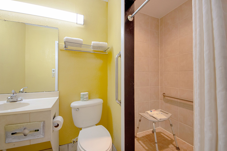 Bathroom 5, Economy Inn & Suites, Denton