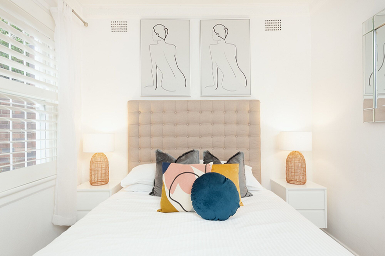 Bedroom 3, Luxury Escape in Bellevue Hill Apartment, Sydney
