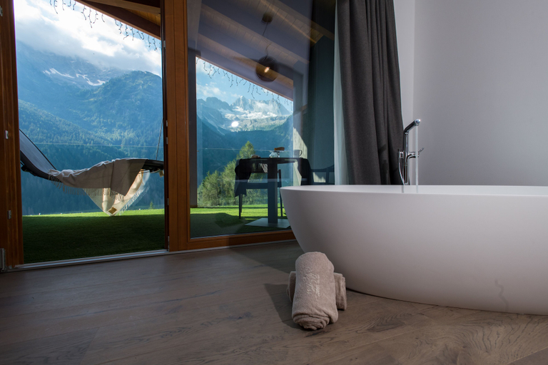 Bathroom 5, Hotel Chalet Al Foss (Adults Only), Trento