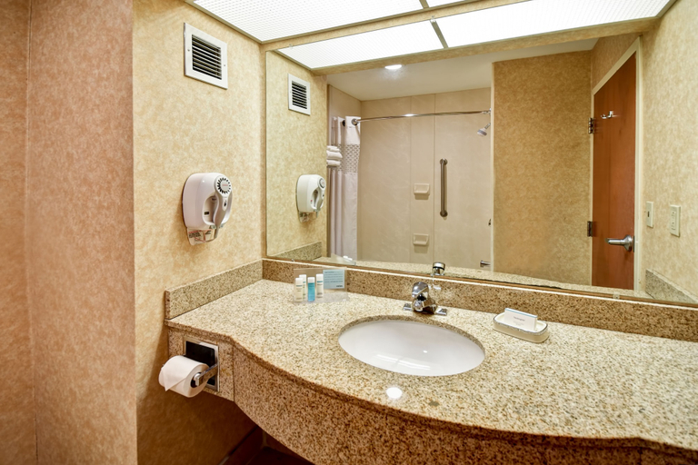 Bathroom 5, Hampton Inn Chicopee/Springfield, Hampden