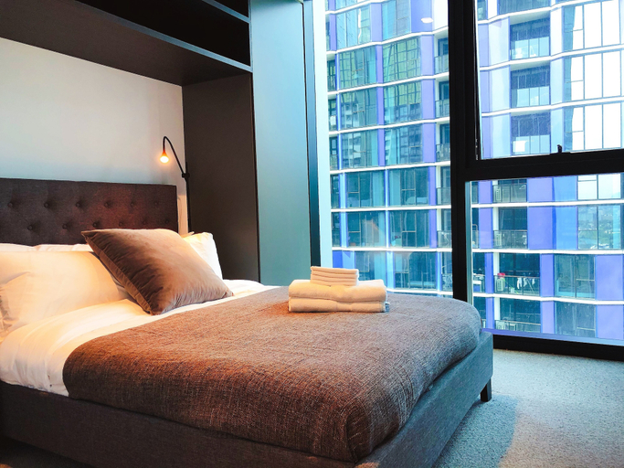 Bedroom 2, CBD Amazing view 2 Bedrooms Apartments, Melbourne