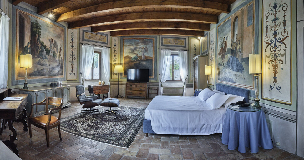 Bedroom 4, Palazzo Viviani Castello di Montegridolfo, Rimini