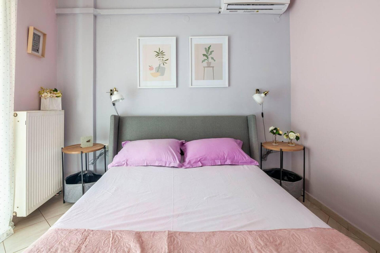 Bedroom 3, Valeria Sea View Apartment in Rethymno, Crete, Crete