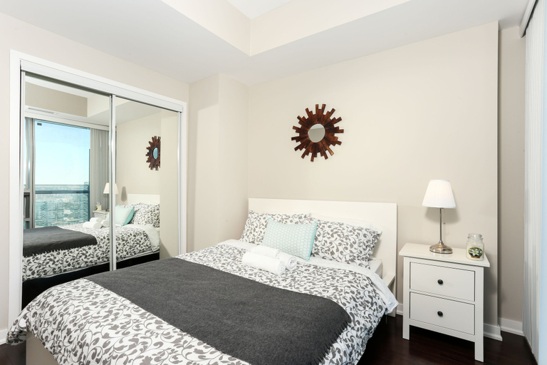 Bedroom 4, Platinum Suites - Modern Luxury High Rise Condo, Toronto