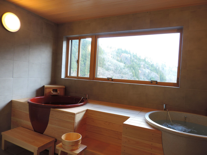 Bathroom 3, Tsuchiyu Onsen MUKAITAKI, Fukushima