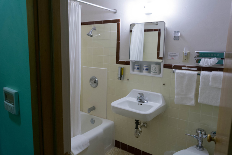 Bathroom 5, Holiday Music Motel, Door